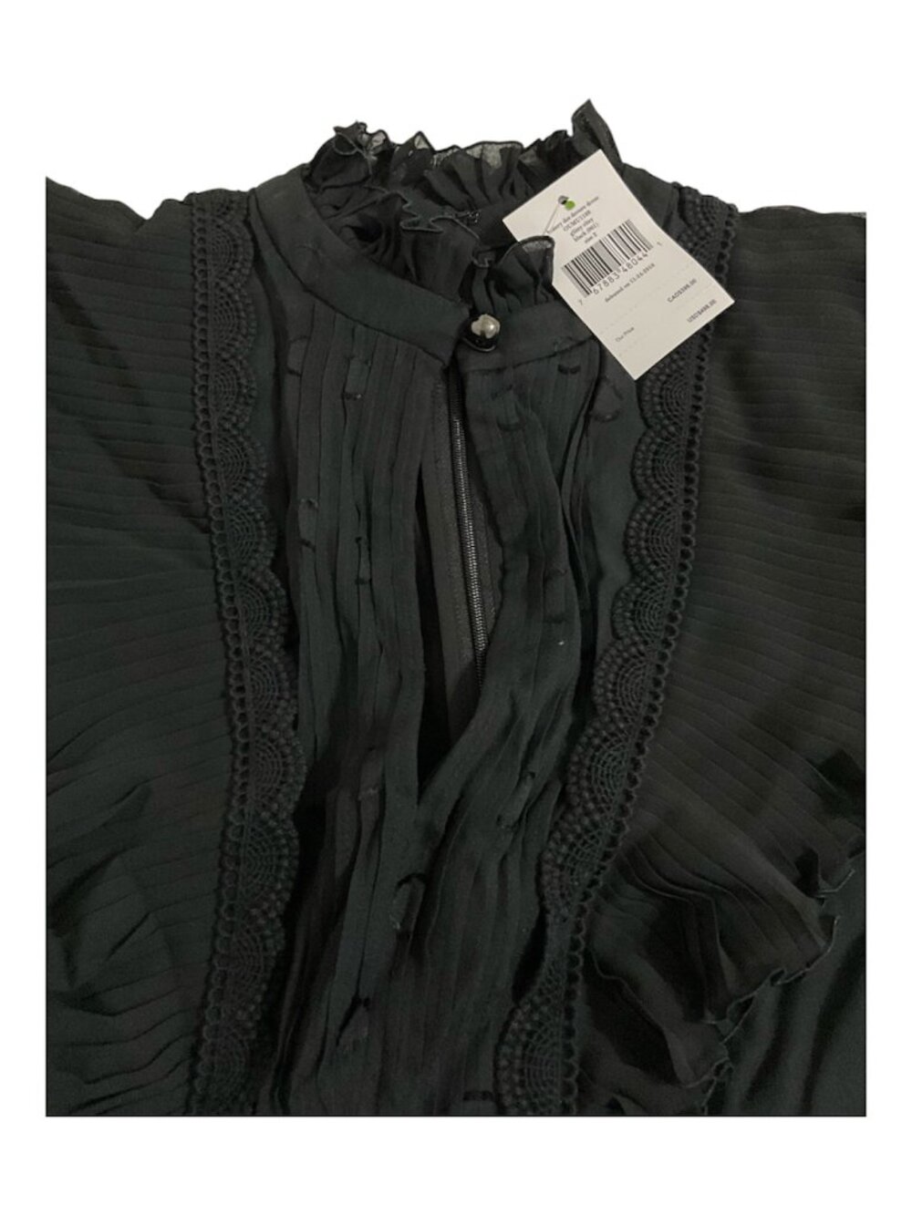 Kate Spade Silk Bakery Dot Devore Black Dress Women’s 2 NWT $498 MSRP - Picture 4 of 9